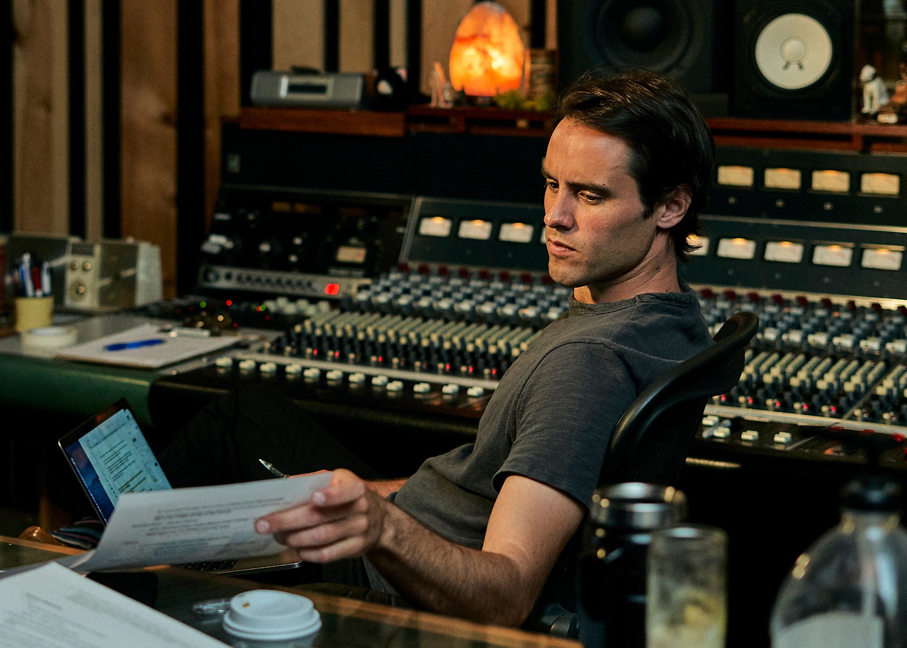 Status CEO Founder James Bertuzzi in recording studio