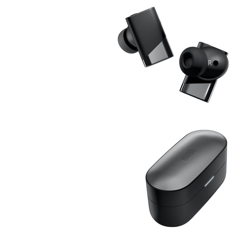 <p><strong>8 hrs</strong></p><p>playback per charge</p><p><strong>24 hrs</strong></p><p>total with charging case</p>